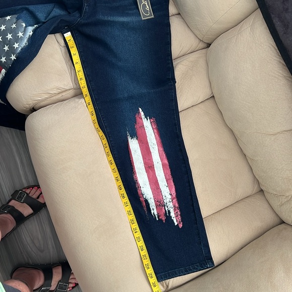 DG2 virtual stretch dark denim patriotic jeans! NWT size 18WT… - Picture 4 of 5